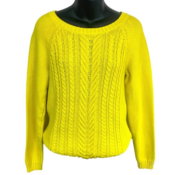 J. Crew Yellow Cable Knit Sweater - Picture 2 of 10